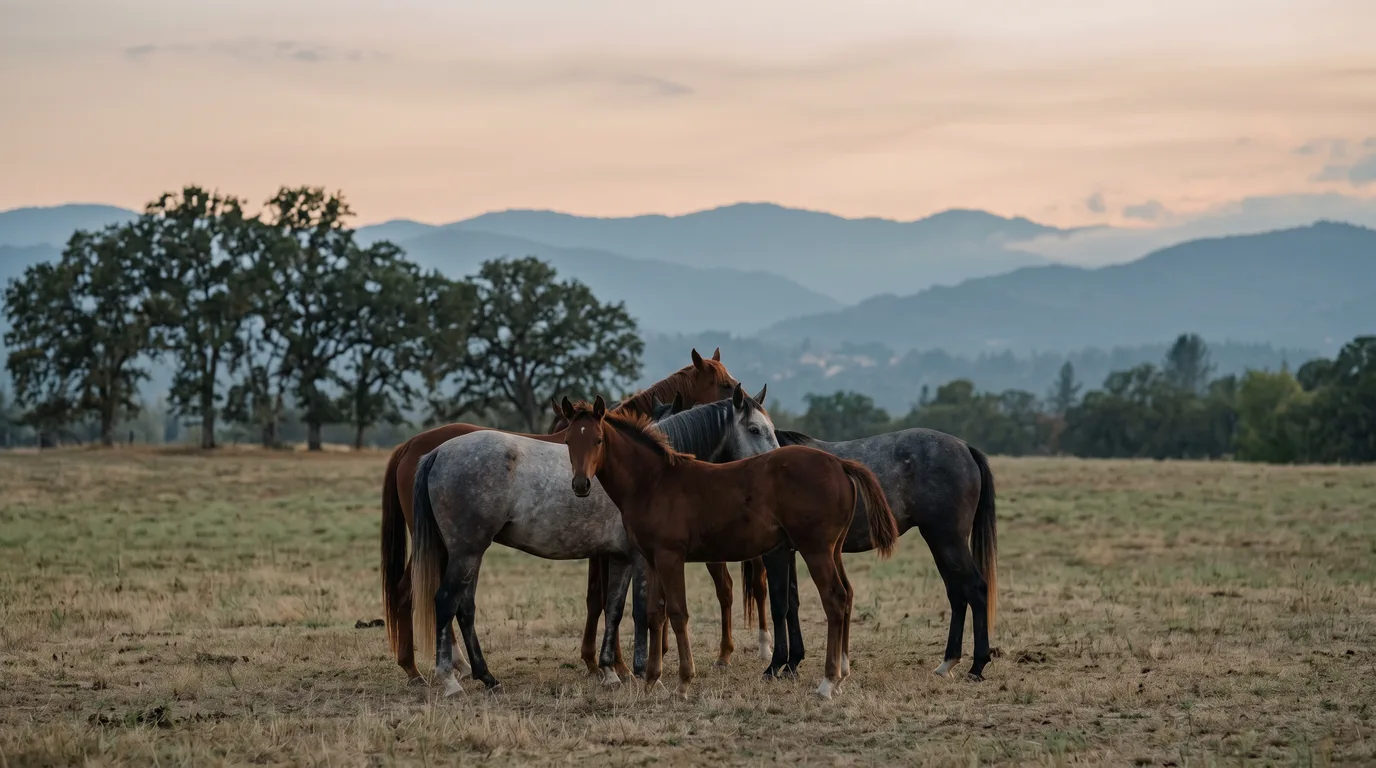 Chevaux en liberté, Andrew Armstrong, Ain
